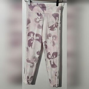 Adidas Kids Leggings - Lavender and Off White  Floral NWT